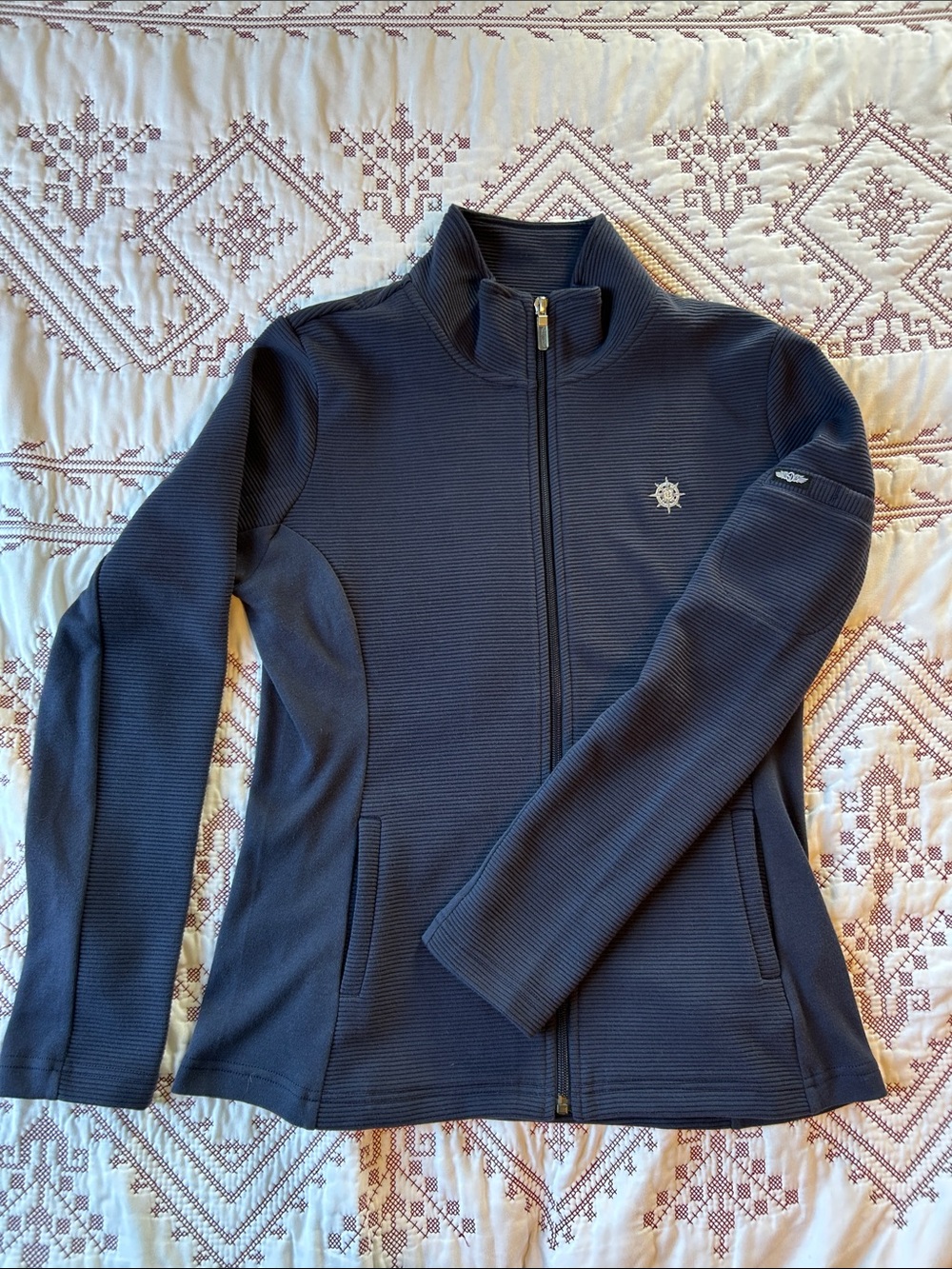 Straight Down Women's Navy Full‑Zip Utility Jacket with Stand Collar ⛳️
